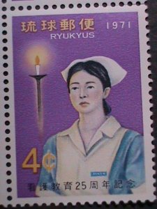 RYUKYU 1971 SC# 223-STUDENT NURSE-NURSE TRAINING 25TH ANNIV: MNH  BLOCK VF