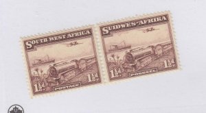 SOUTH WEST AFRICA #s C6 ON PIECE & 110 VF-MNH PAIR CAT VALUE $112 US