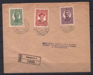 AUSTRIA - HUNGARY STAMPS. BOSNIJA, SARAJEVO WW I, 1918 REG. COVER