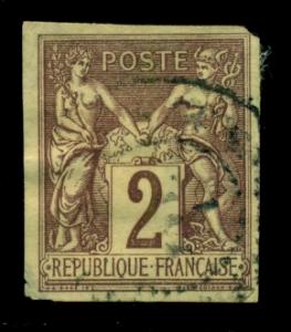 French Colonies 1878 #39 U SCV(2018)=$24.00