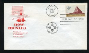 US 1191 50th Anniv New Mexico UA Farnam (HF) FDC