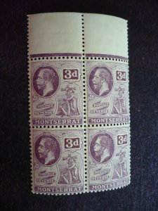 Stamps - Montserrat - Scott# 47 - Mint Never Hinged Block of 4 Stamps
