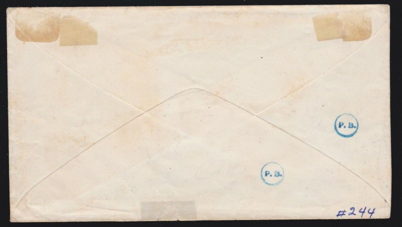 US 13 10c Washington Type I on Cover with Crowe Cert F-VF SCV $900