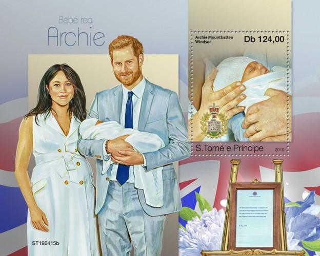 SAO TOME - 2019 - Royal Baby, Archie Mountbatten Windsor - Perf Souv Sheet - MNH