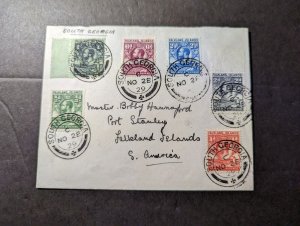 1929 Falkland Islands Cover South Georgia to Port Stanley