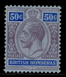 BRITISH HONDURAS GV SG107, 50c purple & blue/blue, M MINT. Cat £35.