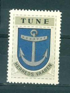 Denmark. Poster Stamp 1940/42. Mnh. District: Tune. Coats Of Arms.Ship Anchor. 