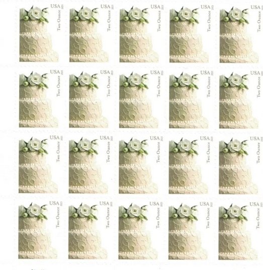 Mix and match 3 types of wedding forever stamps, 100pcs each, total 300 stamps