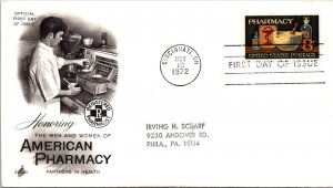 FDC 1972 SC #1473 Artcraft Cachet - Cincinnati, Oh - Single - F78545