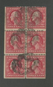 United States Postage Stamp #375a USED Booklet Pane