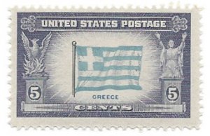 916 - 5¢ Greece Overrun Countries Issue