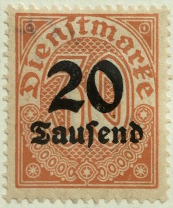 AlexStamps GERMANY #O30 VF Mint 