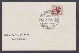 South Africa Sc 256, 1½c Afrikander Bull on 1964 BONTEBOK PARK cover