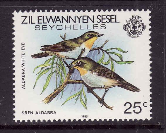 Seychelles-Zil Elwannyen Sesel-Sc.#98-unused NH-Birds-Aldabra White-Eye-