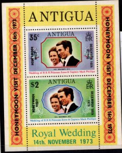 ANTIGUA Scott 322a Royal  Wedding MH* souvenir sheet 1973