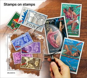 SIERRA LEONE - 2023 - Stamps on Stamps - Perf Souv Sheet - Mint Never Hinged