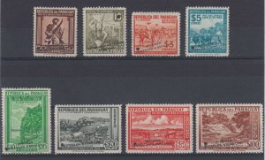 PARAGUAY 1940 PEACE CONF. Sc 366-373 FULL SET PERF PROOFS + SPECIMEN MNH F,VF  