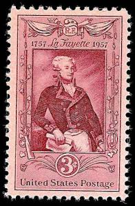 # 1097 MINT NEVER HINGED LAFAYETTE BICENTENARY