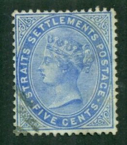 Straits Settlements 1883 #45 U SCV(2024)=$1.40