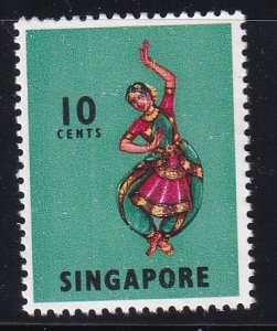 Singapore 1969 Sc 88a Dancer P13 chalky paper MNH