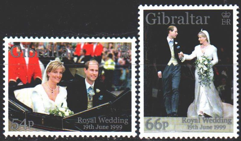 Gibraltar. 1999. 893-94. Prince's Wedding. MNH.