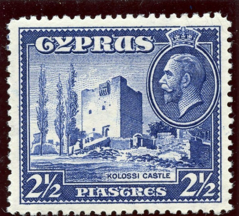 Cyprus 1934 KGV 2½pi ultramarine MLH. SG 138. Sc 130.