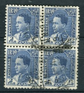 IRAQ; 1934 Ghazi issue 2f. value fine used Block of 4,