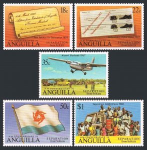 Anguilla 424-428,428a,MNH.Michel 422-426,Bl.35. Separation 1980.Flag,Plane,