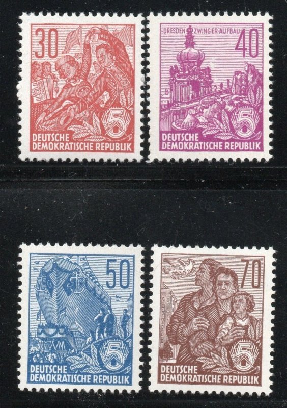 East Germany Scott 198,200,230 and 230A Mint NH definitives NH 2021 cv $28.25