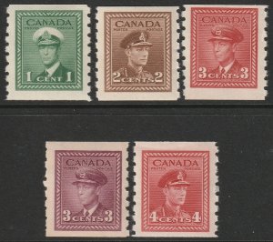 Canada 1942 Sc 263-7 coil set MNH**