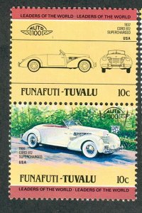 Tuvalu Funafuti #27 Classic Cars MNH attached pair