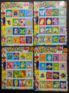 EDW1949SELL : EAST TIMOR 2001 Pokemon Cplt set of 10 Diff. Sheetlets. VF Mint NH