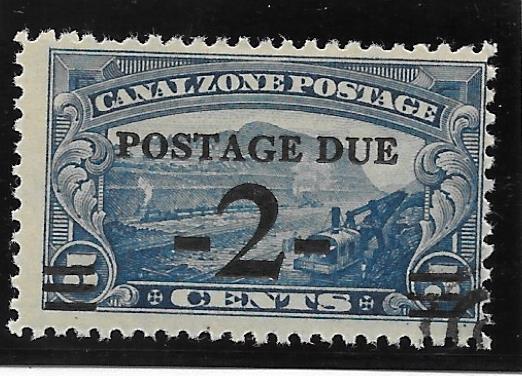 Canal Zone Scott #J22 Used 2c  Surcharged on 5c Postage Due  2016 CV $2.75