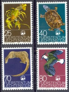 Liechtenstein Sc# 583-586 MNH 1976   World Wildlife Fund