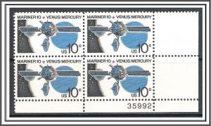 US Plate Block #1557 Space Mariner MNH