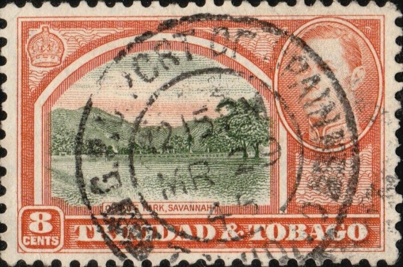 TRINIDAD & TOBAGO 1945 G.P.O. PORT OF SPAIN / TRINIDAD DS on SG251 - Ref.832o