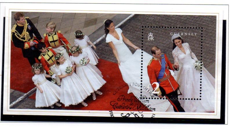 Guernsey Sc 1129 2011 Royal Wedding stamp sheet used