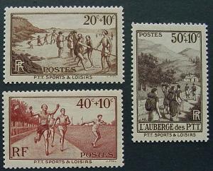 France, Scott B60-B62, MNH Set