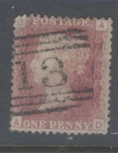 Great Britain Scott 33 plate-178 used