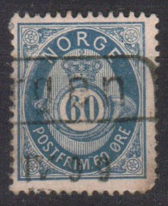 NORWAY STAMPS. 1893, Sc.#58, USED