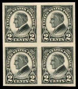 momen: US Stamps #611 Mint OG NH Block of 4 XF