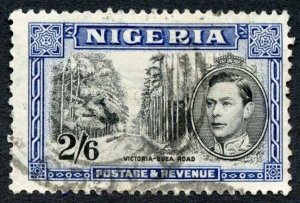 Nigeria SG58 KGVI 2/6 Perf 13 x 11.5 Fine used Cat 26 pounds