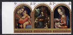 GIBRALTAR - 1969 - Christmas - Perf 3v Strip - Mint Never Hinged