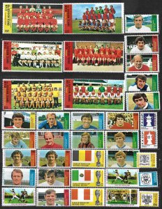 COLLECTION LOT OF 88 SUN SOCCER STAMPS CLEARANCE 3 SCAN