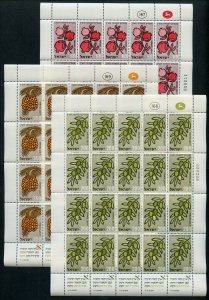 ISRAEL FLOWERS  SCOTT#162/64  SET OF SHEETS  MINT NH