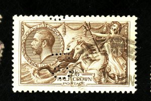 GRAT BRITAIN #179 USED VF PERF INITIALS Cat $70