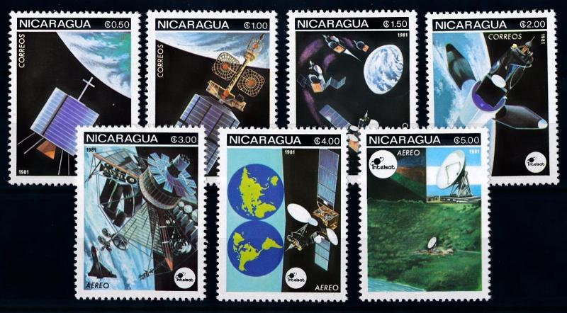 [66100] Nicaragua 1981 Space Travel Weltraum Intelsat  MNH