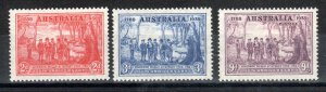 Australia 1937 150th Anniversary of Foundation of NSW set SG 193-95 MH