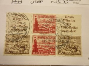 GERMANY Zusammendrucke Michel W128, W132 Block of 6  USED Lot-10 Cat €43