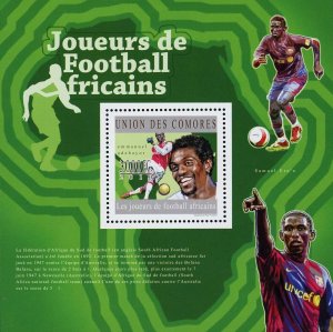 Soccer Players Stamp Enmanuel Adebayor Samuel Eto'o Souvenir Sheet MNH